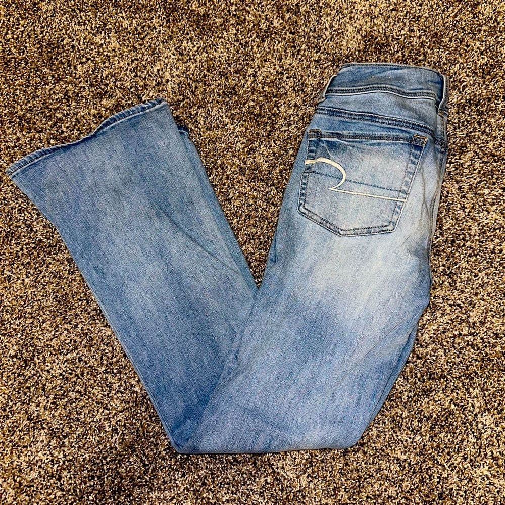 AE Light wash Kick Boot Jeans